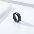 Hex Nut Titanium Steel Anxiety Relief Ring Ring Claire & Clara Black 7