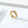 Hex Nut Titanium Steel Anxiety Relief Ring Ring Claire & Clara Gold 7