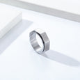 Hex Nut Titanium Steel Anxiety Relief Ring Ring Claire & Clara Steel 7