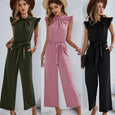 High Stretch Sleeveless Ruffle Wide Leg Jumpsuit Jumpsuits & Rompers Claire & Clara