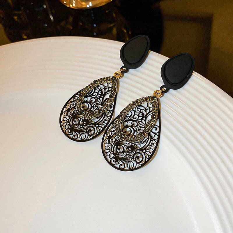 Hollow Water Drop Vintage Earrings Earrings Claire & Clara