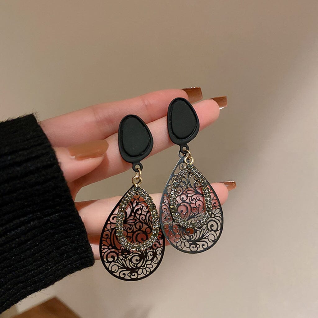Hollow Water Drop Vintage Earrings Earrings Claire & Clara