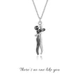 Hug Couple Necklace Necklaces Claire & Clara Black & Silver