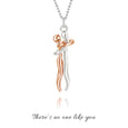 Hug Couple Necklace Necklaces Claire & Clara Rose Gold & Silver