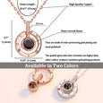 "I Love You" Projection Necklace in 100 Languages Necklaces Claire & Clara