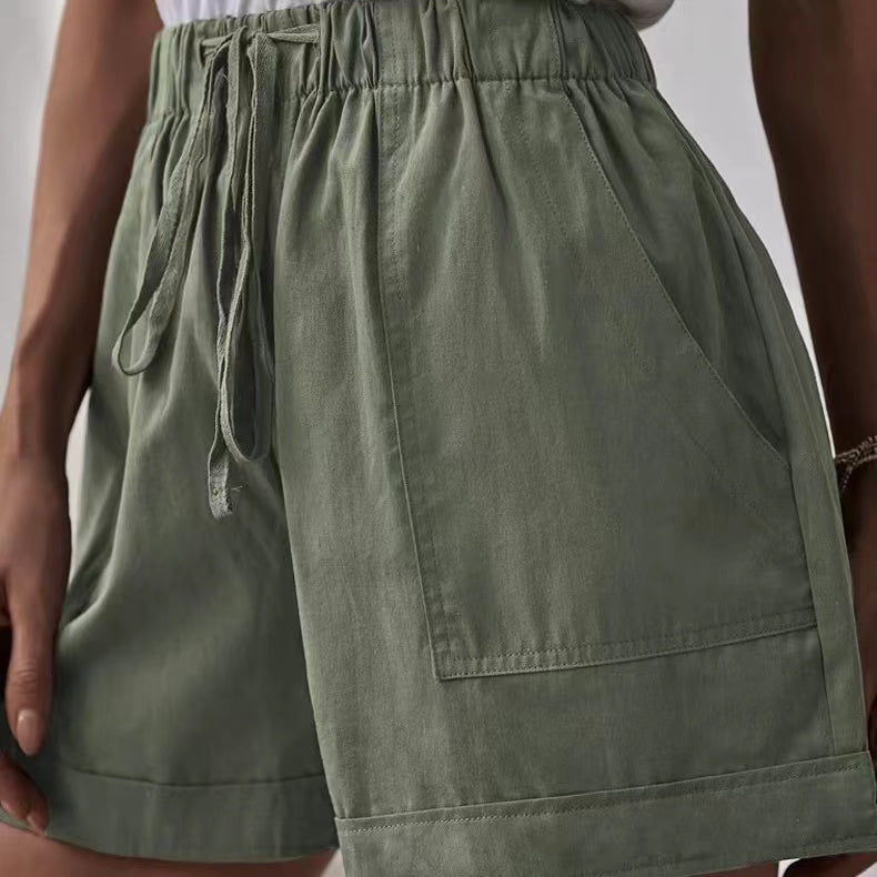 Janice High Waist Lace Up Shorts Bottoms Claire & Clara