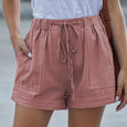 Janice High Waist Lace Up Shorts Bottoms Claire & Clara Pink US 4
