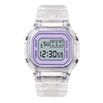 Jelly Digital Multifunctional Cube Watch Watches Claire & Clara Clear Purple