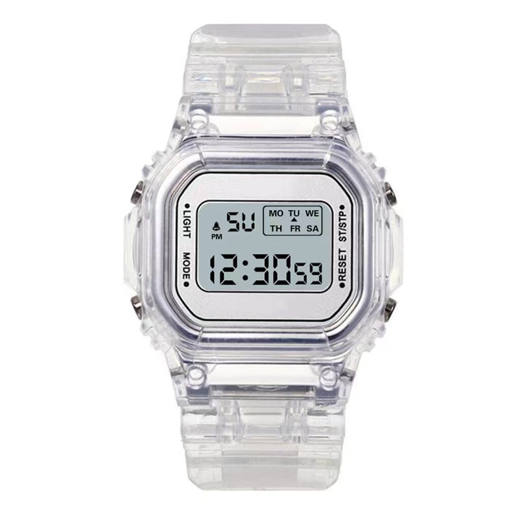 Jelly Digital Multifunctional Cube Watch Watches Claire & Clara Clear Silver