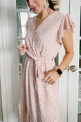 Julia Floral Summer V-Neck Wrap Dress Dresses Claire & Clara