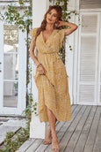 Julia Floral Summer V-Neck Wrap Dress Dresses Claire & Clara