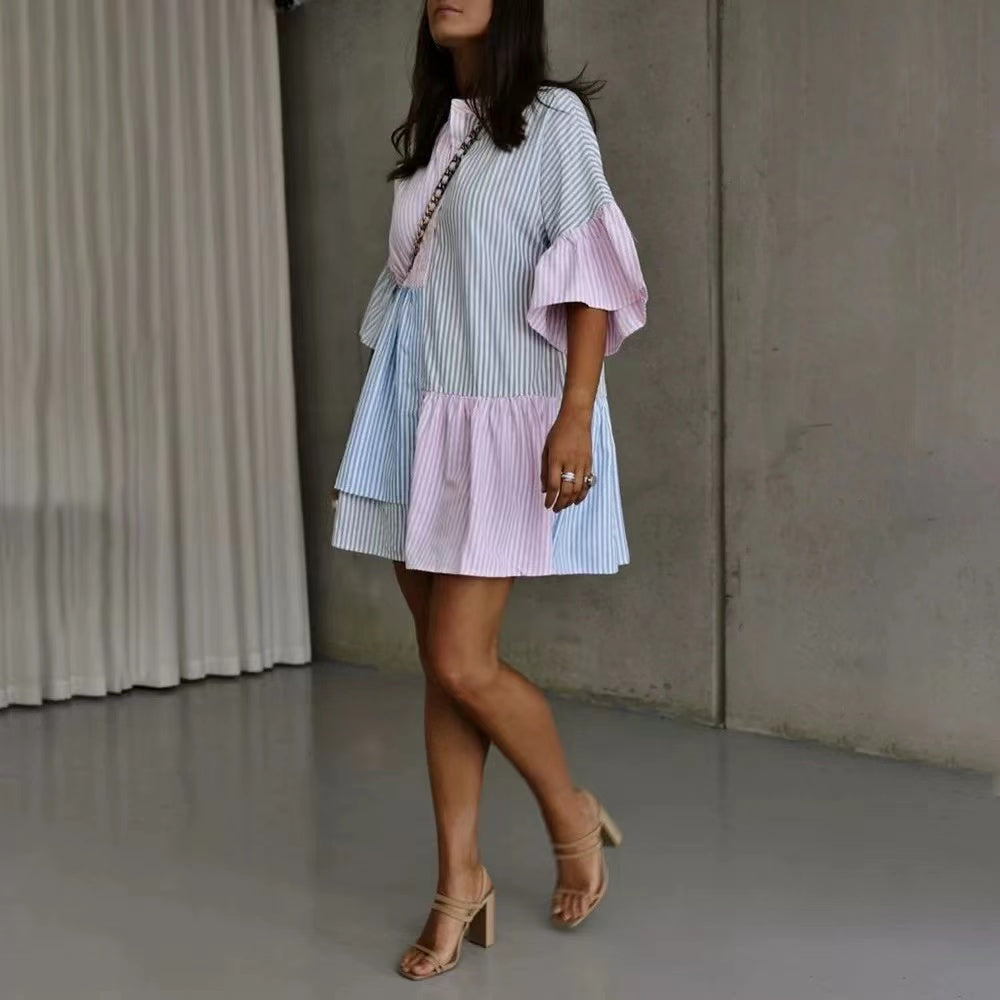 Kara Striped Contrast Casual Dress Dresses Claire & Clara