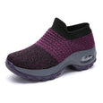 Karen Breathable Slip On Knit Sneakers Shoes Claire & Clara Purple US 4.5