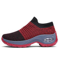 Karen Breathable Slip On Knit Sneakers Shoes Claire & Clara Red US 4.5
