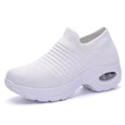 Karen Breathable Slip On Knit Sneakers Shoes Claire & Clara White US 4.5