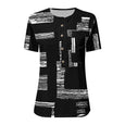 Khloe Mid Sleeve Button Neckline Printed Top Top Claire & Clara