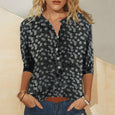 Khloe Mid Sleeve Button Neckline Printed Top Top Claire & Clara 3 S