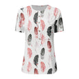 Khloe Mid Sleeve Button Neckline Printed Top Top Claire & Clara