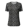 Khloe Mid Sleeve Button Neckline Printed Top Top Claire & Clara