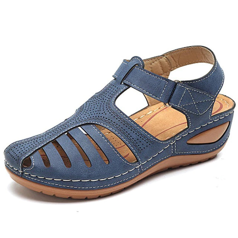 Kim Soft PU Leather Anti-Slip Sandals Shoes Claire & Clara Blue 5