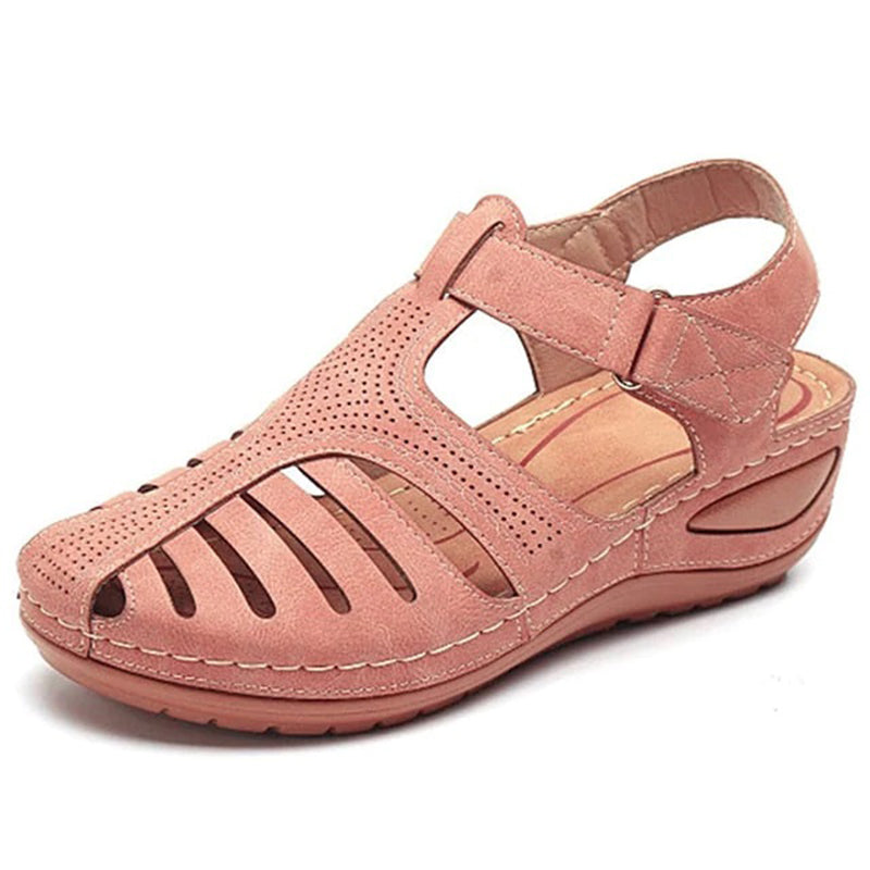 Kim Soft PU Leather Anti-Slip Sandals Shoes Claire & Clara Pink 5