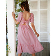 Kira Plaid Square Neck Midi Dress Dresses Claire & Clara
