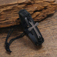 Latin Cross Handmade Bracelete Bracelet Claire & Clara Black