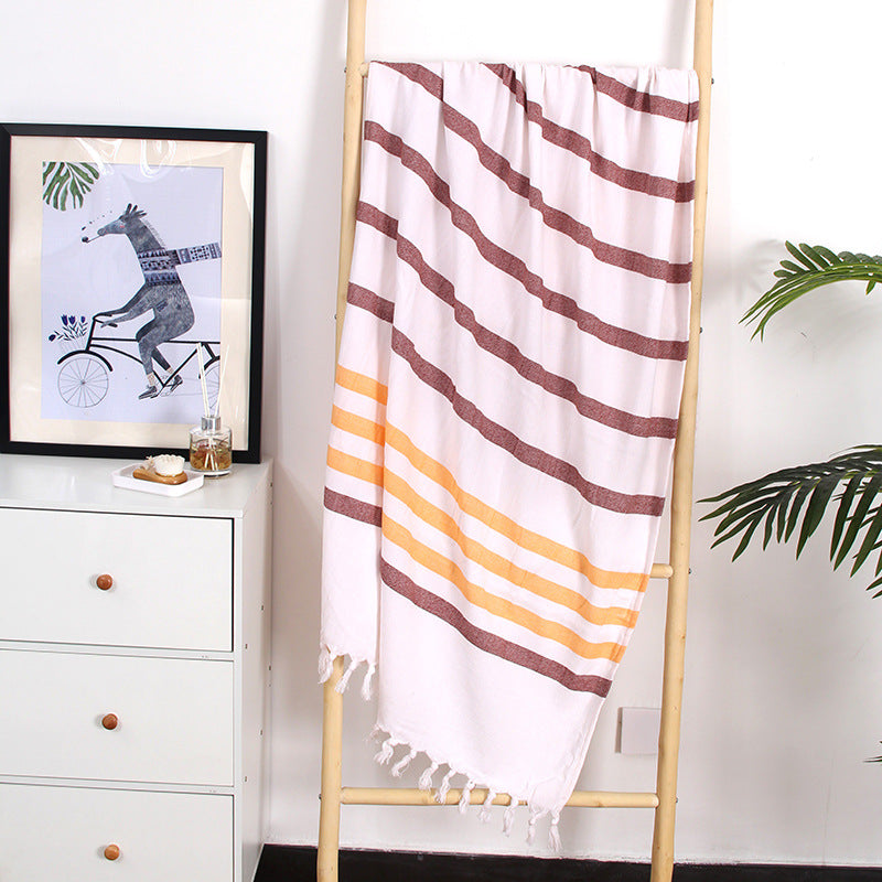 Layers Turkish Sand Free Beach Towel Claire & Clara Brown Thin