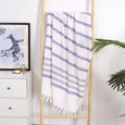 Layers Turkish Sand Free Beach Towel Claire & Clara Grey Blue Thin