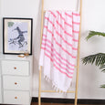 Layers Turkish Sand Free Beach Towel Claire & Clara Pink Thin