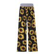 Leopard & Plaid Casual Stretch Wide Leg Pants Bottoms Claire & Clara