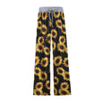 Leopard & Plaid Casual Stretch Wide Leg Pants Bottoms Claire & Clara Sunflower US 2