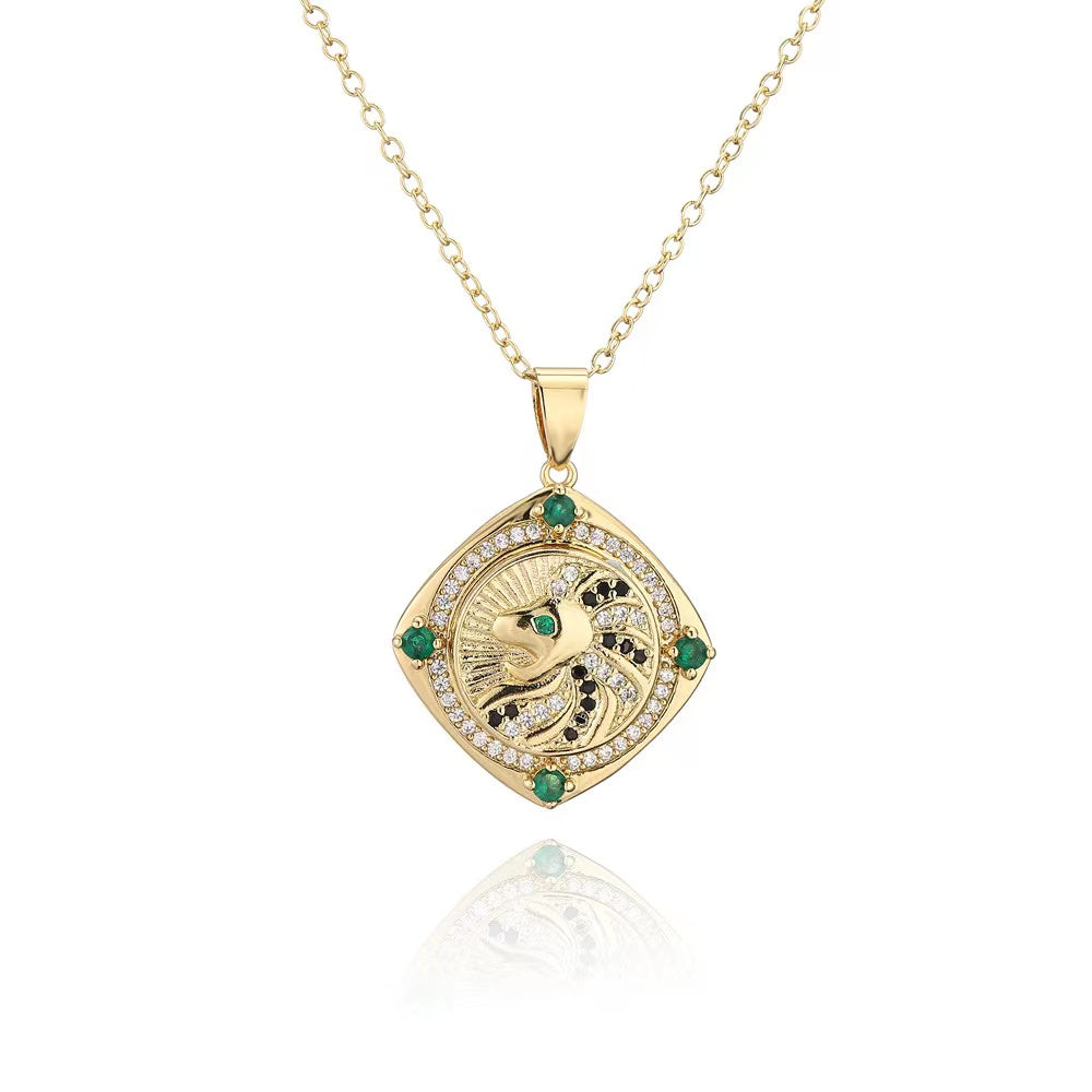 Leopard Spinning Anxiety Relief Necklace Necklace Claire & Clara Style C