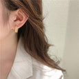Lev Square Earrings Earrings > zirconias > cubic zirconia > hoop earrings > gold earrings > cubic zirconia earrings > square earrings > gold hoop earrings > gold hoops > gold earrings for women > hoop earrings for women Claire & Clara