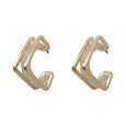 Lev Square Earrings Earrings > zirconias > cubic zirconia > hoop earrings > gold earrings > cubic zirconia earrings > square earrings > gold hoop earrings > gold hoops > gold earrings for women > hoop earrings for women Claire & Clara