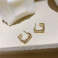 Lev Square Earrings Earrings > zirconias > cubic zirconia > hoop earrings > gold earrings > cubic zirconia earrings > square earrings > gold hoop earrings > gold hoops > gold earrings for women > hoop earrings for women Claire & Clara