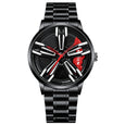 LIGHTENING Wheel Hub Conceptual Watch Watches Claire & Clara Ferrari Red Black Wheel Hub