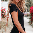 Lily Buttoned V-Neck Summer Top Top Claire & Clara