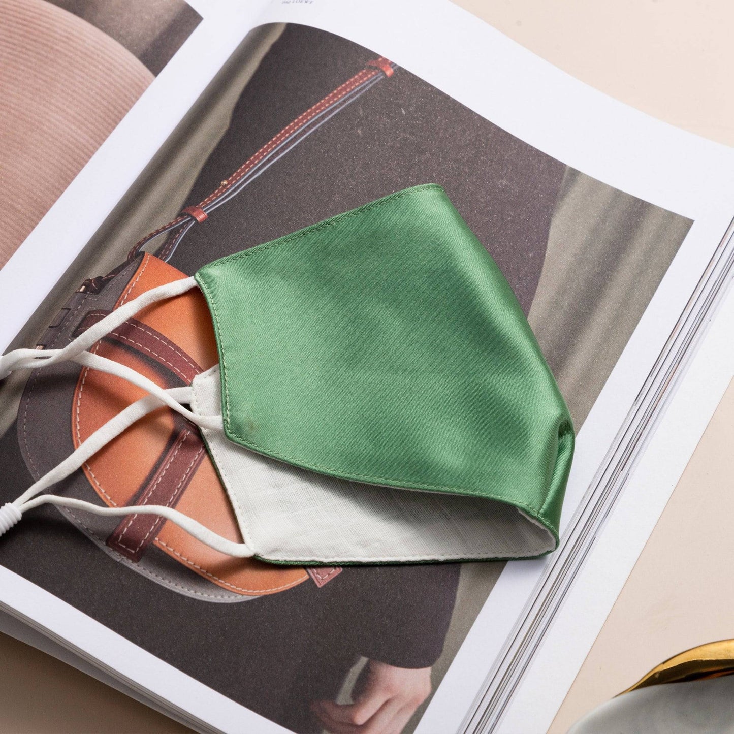 Lily Satin Face Mask Face Covering > facemask > satin facemask > washable facemask > cloth facemask > facemask with filter pocket > bridal facemask > facemask for wedding Claire & Clara