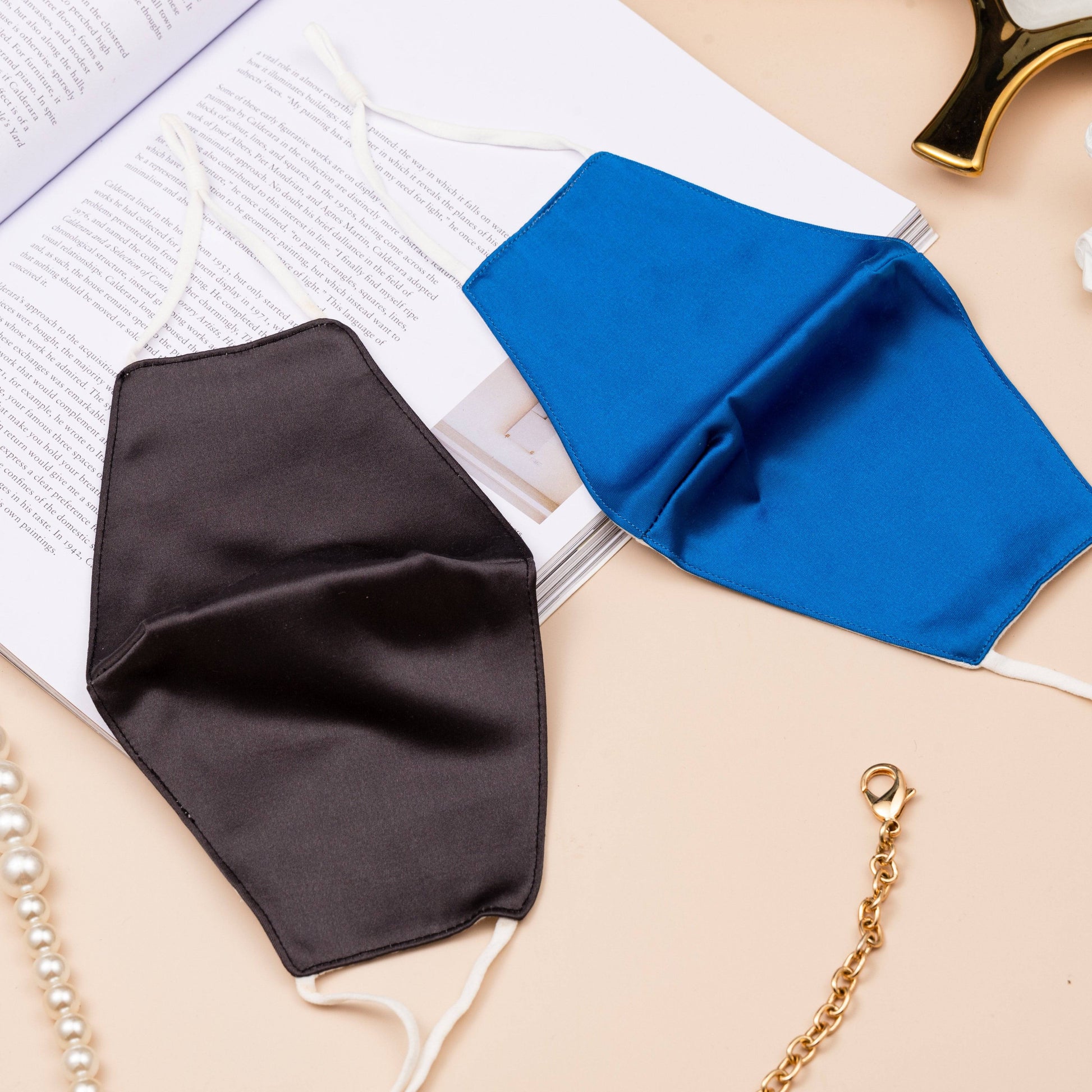 Lily Satin Face Mask Face Covering > facemask > satin facemask > washable facemask > cloth facemask > facemask with filter pocket > bridal facemask > facemask for wedding Claire & Clara