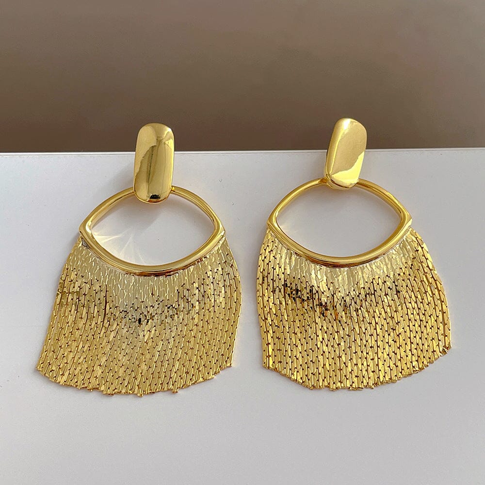 Line Tassel Metal Stud Earrings Earrings Claire & Clara
