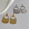 Line Tassel Metal Stud Earrings Earrings Claire & Clara