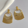 Line Tassel Metal Stud Earrings Earrings Claire & Clara Gold