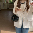 Lucie Lock Chain Crossbody Small Square Bag Bag Claire & Clara