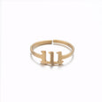 Lucky Angel Number Stainless Steel Ring Ring Claire & Clara Gold 111