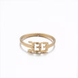 Lucky Angel Number Stainless Steel Ring Ring Claire & Clara Gold 333