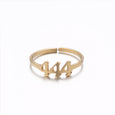 Lucky Angel Number Stainless Steel Ring Ring Claire & Clara Gold 444
