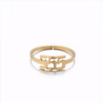 Lucky Angel Number Stainless Steel Ring Ring Claire & Clara Gold 555