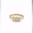 Lucky Angel Number Stainless Steel Ring Ring Claire & Clara Gold 666