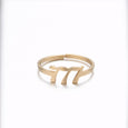 Lucky Angel Number Stainless Steel Ring Ring Claire & Clara Gold 777